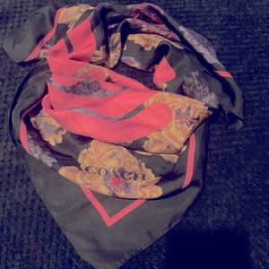 Coach X Kaffe Fassett silk square scarf 34  x 35”